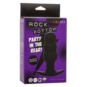CALEXOTICS - KIIVOPOHJA-HELMINEN ANAL PULG 10 VIBRATIONS SILICONE BLACK